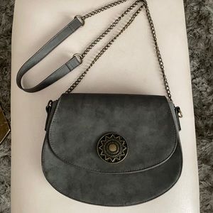 Gray crossbody purse